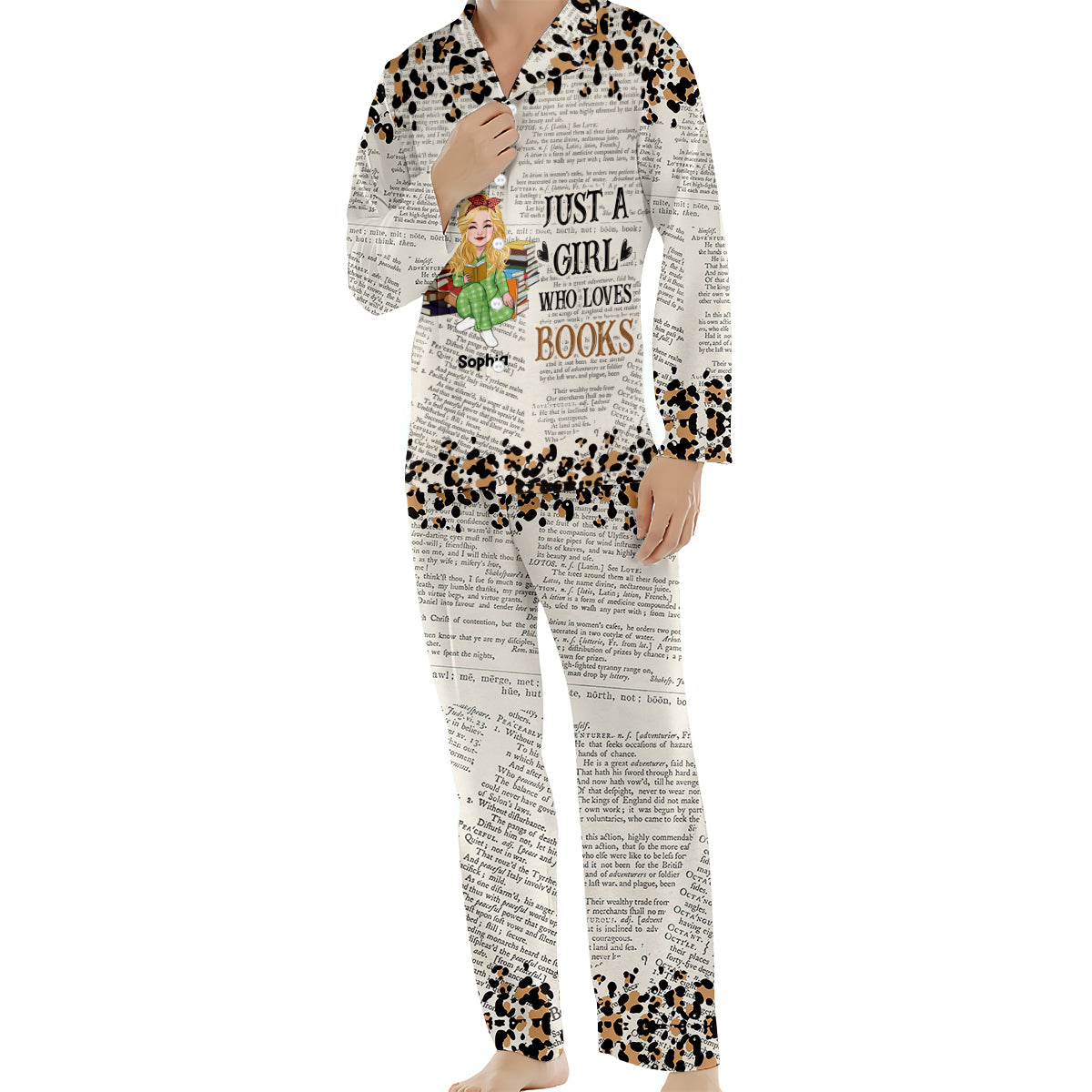 One More Chapter - Personalized Book Button Down Pajamas