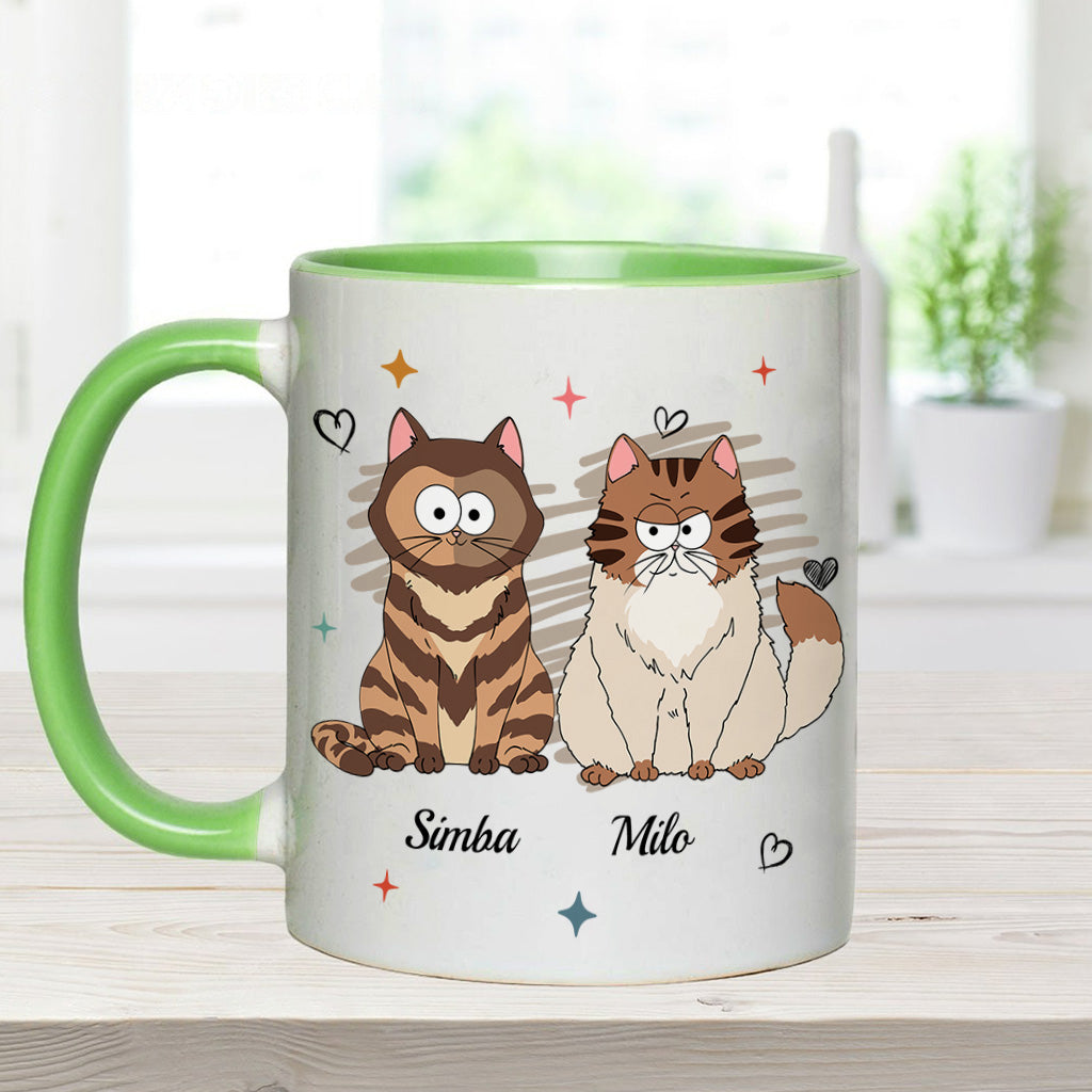 In meiner Hunde-/Katzenmama-Ära – Personalisierte Tasse mit Katzenmotiv