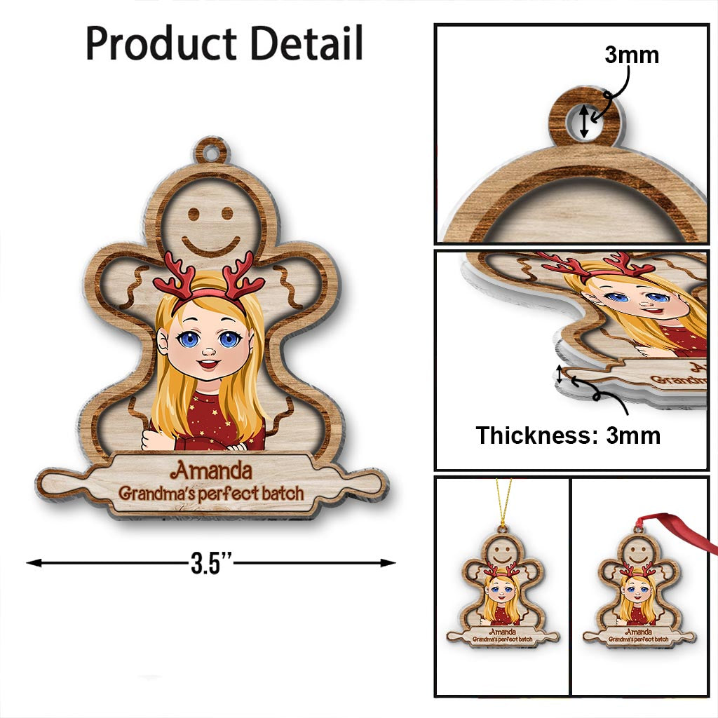 Omas perfektes Set – Personalisierter Oma-Weihnachtsbaumschmuck