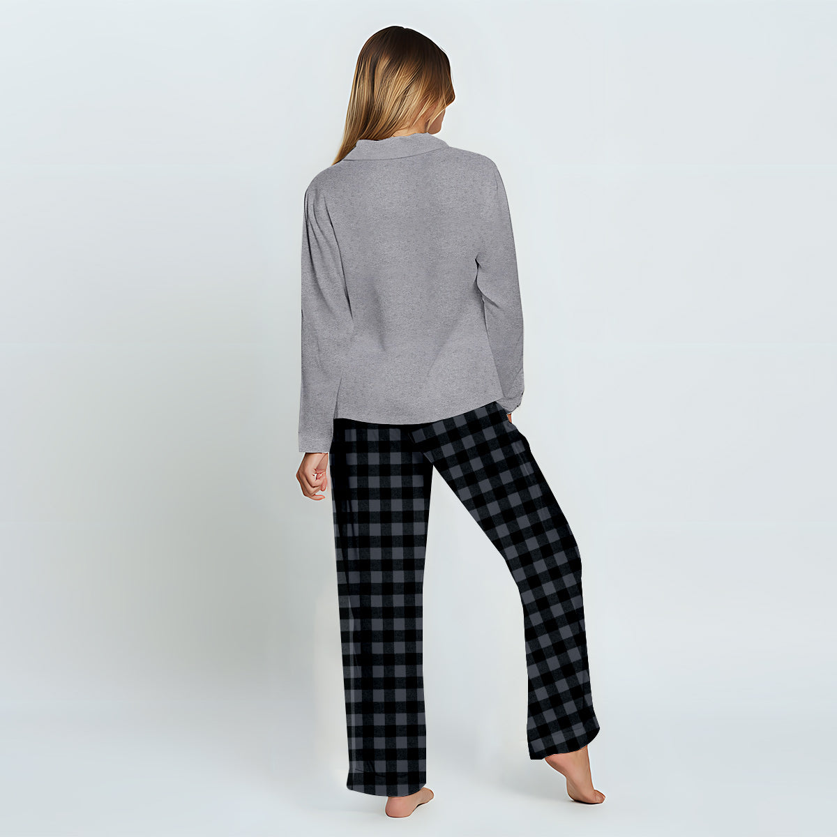 Nicht nur der Weihnachtsmann kommt – Personalisierte Partner-Pyjamas mit Knopfleiste