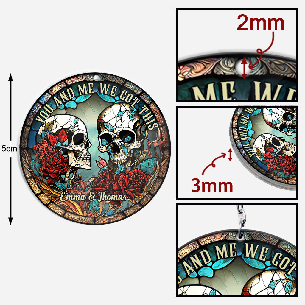 Totenkopf-Pärchen – Personalisierter Totenkopf-Schlüsselanhänger