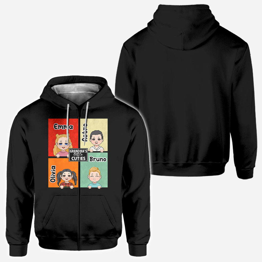 Omas kleine Lieblinge – Geschenk für Oma, Tante – Personalisiertes T-Shirt