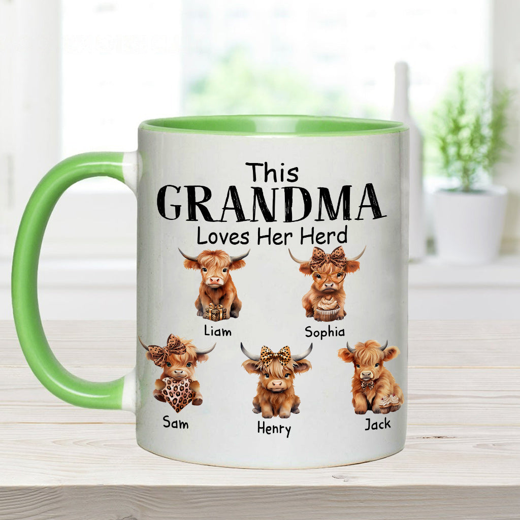 Oma/Nana/Mimi... liebt ihre Herde – personalisierte Tasse mit Oma-Akzent