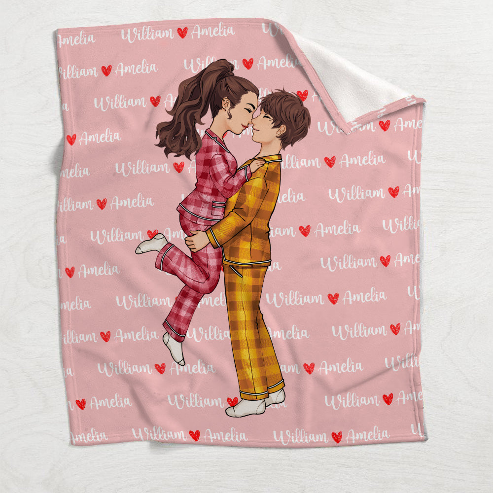 Ich liebe dich für immer – Geschenk für Ehemann, Ehefrau, Freundin, Freund – Personalisierte Decke