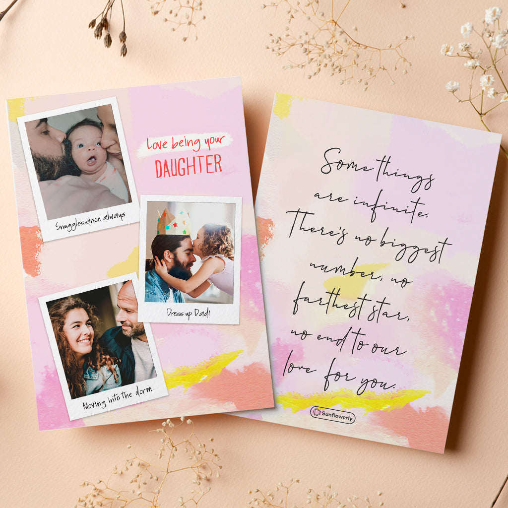 Ich liebe dich, deine Tochter – personalisierte Grußkarte