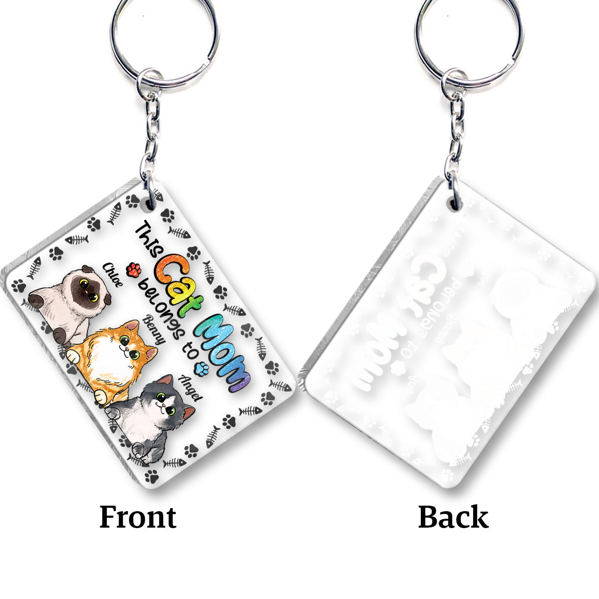 Dogs Cats Lovers - Personalized Dog Keychain