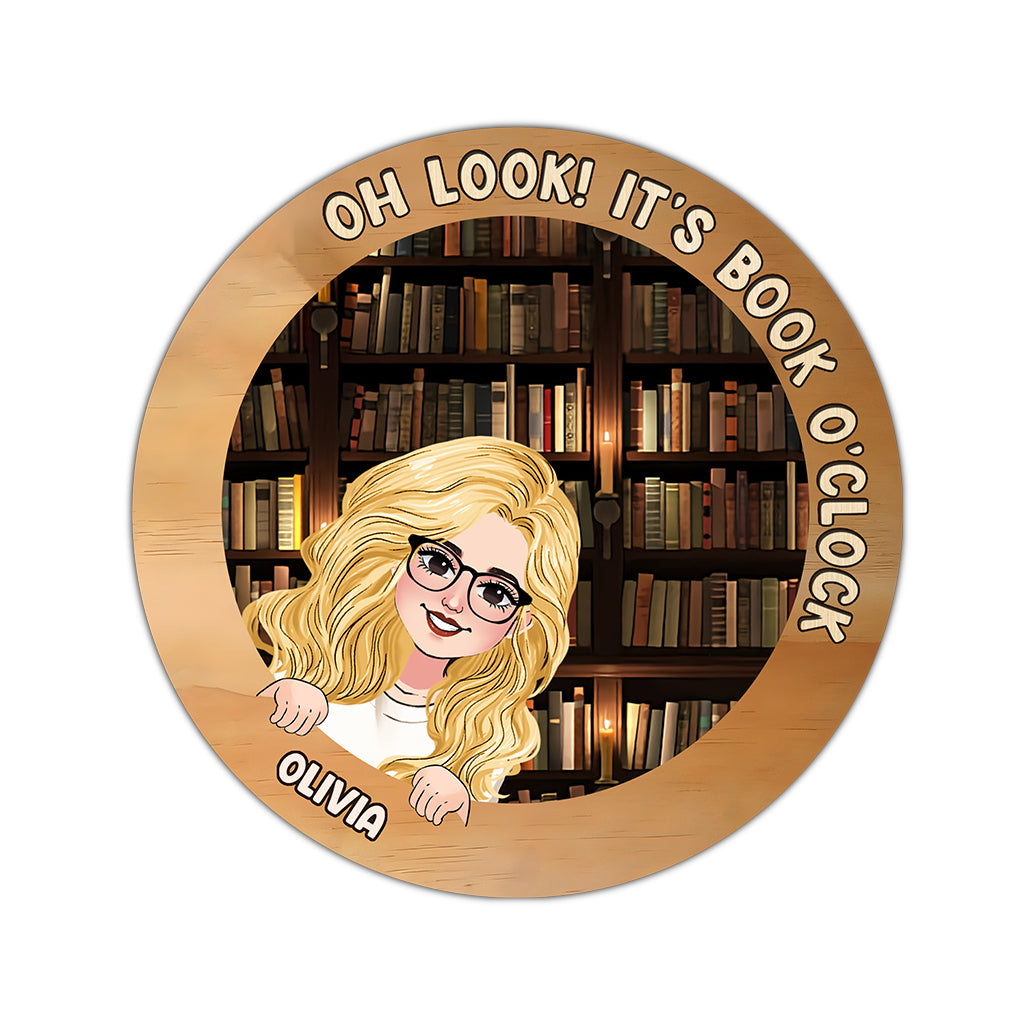 It's Book O'clock - Personalized Book Round Rug
