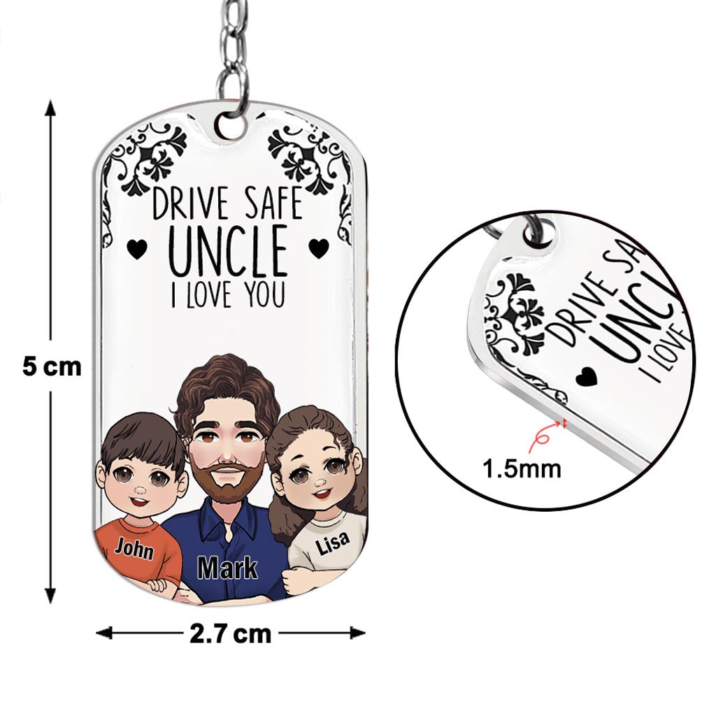 Gute Fahrt! – Geschenk für Opa, Papa, Onkel, Bruder – Personalisierter Schlüsselanhänger aus Edelstahl