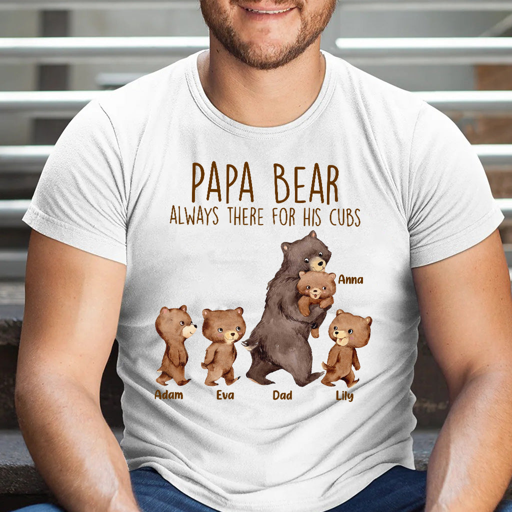 Papa Bär – Geschenk für Papa, Opa, Onkel, Bruder – Personalisiertes T-Shirt und Hoodie