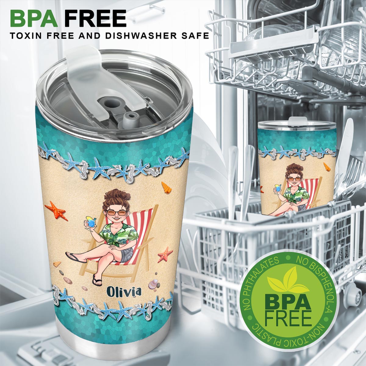 Life Is Better At The Beach - Personalized Sea Lover Tumbler