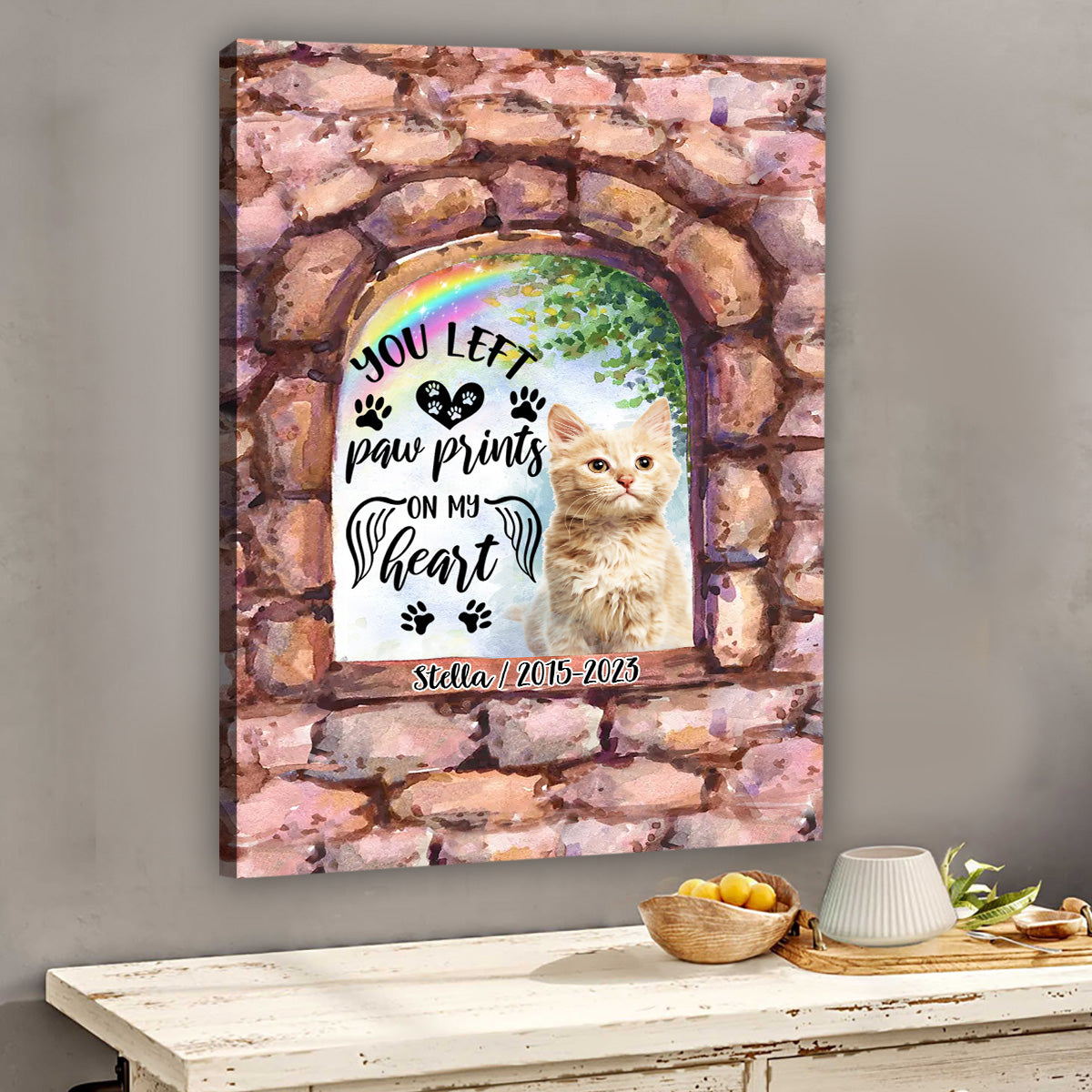 Nicht mehr an meiner Seite – Personalisierte Hundeleinwand und Poster