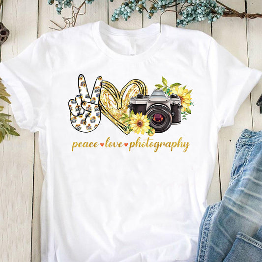 Peace Love Photography Fotografie-T-Shirt und Hoodie