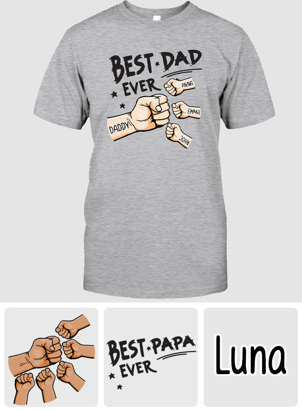 Der beste Papa aller Zeiten – Personalisiertes Vater-T-Shirt und Hoodie