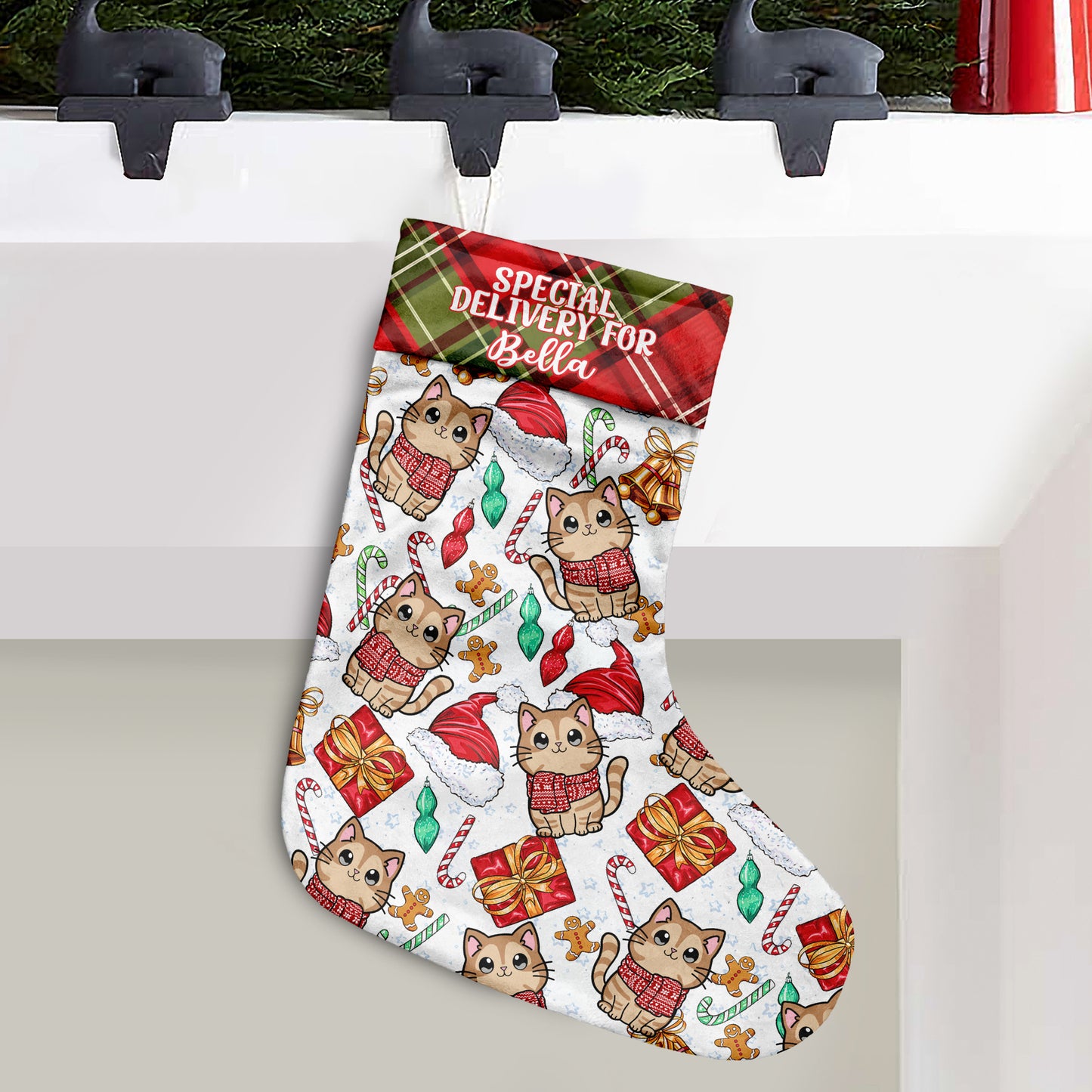 Miau-Weihnachten – personalisierte Katzen-Weihnachtsstrümpfe