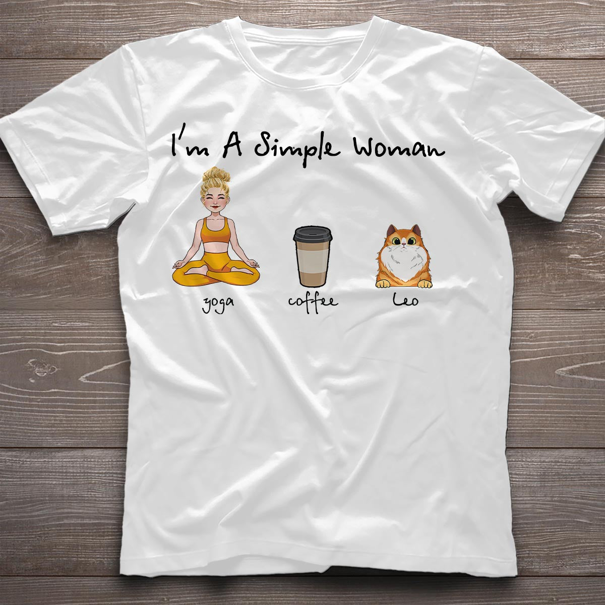 I'm A Simple Woman - Personalized Yoga T-shirt And Hoodie