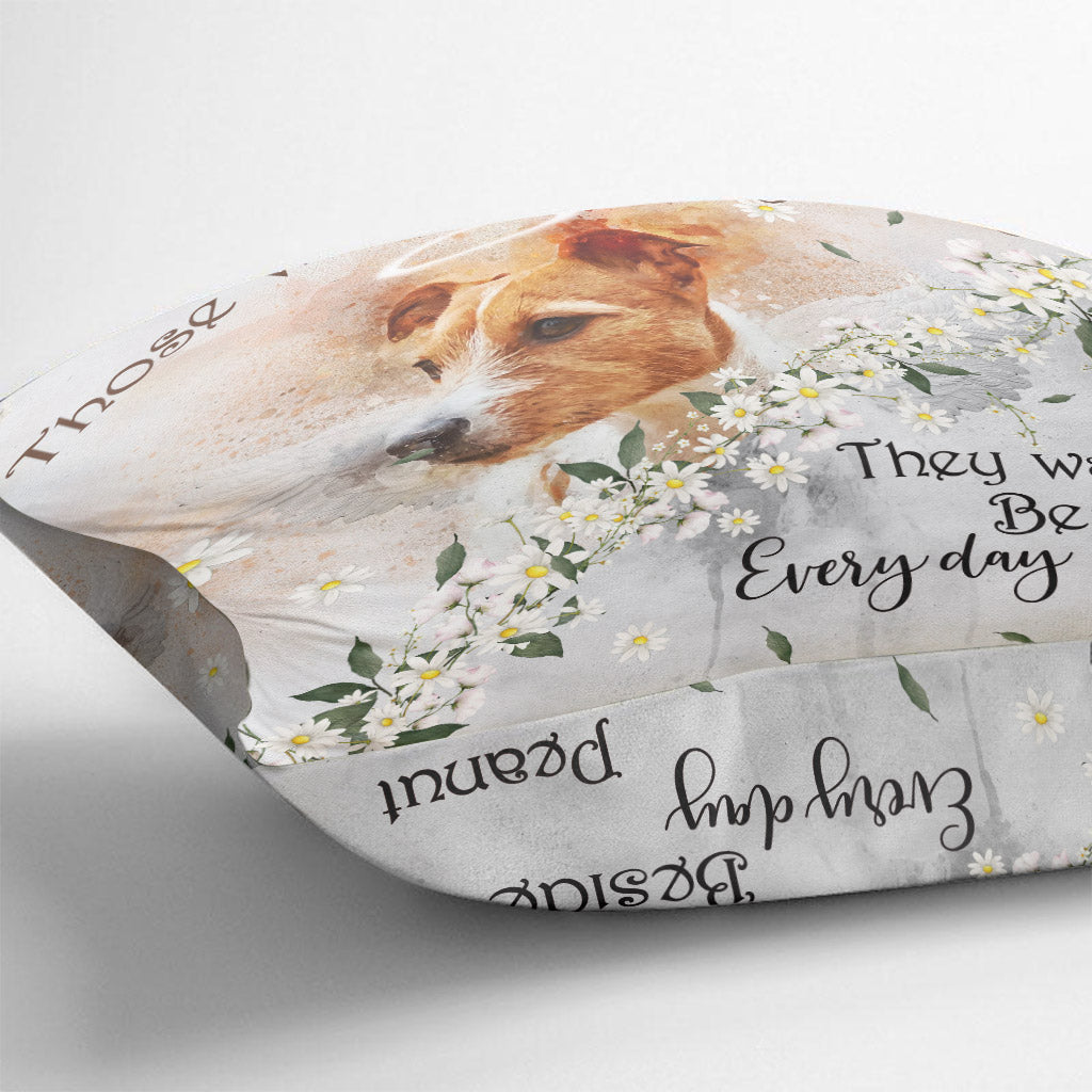 Diejenigen, die wir lieben, gehen nicht weg – personalisiertes Hunde-Dekokissen