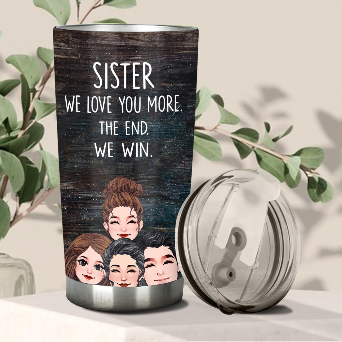 Papa, ich liebe dich mehr – Geschenk für Papa, Oma, Opa, Mama, Onkel, Tante – Personalisierter Trinkbecher