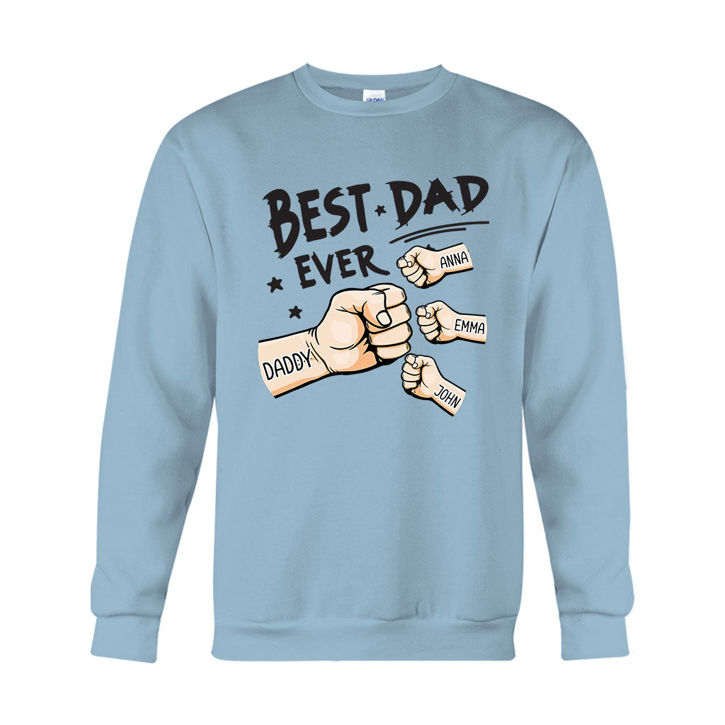 Der beste Papa aller Zeiten – Personalisiertes Vater-T-Shirt und Hoodie