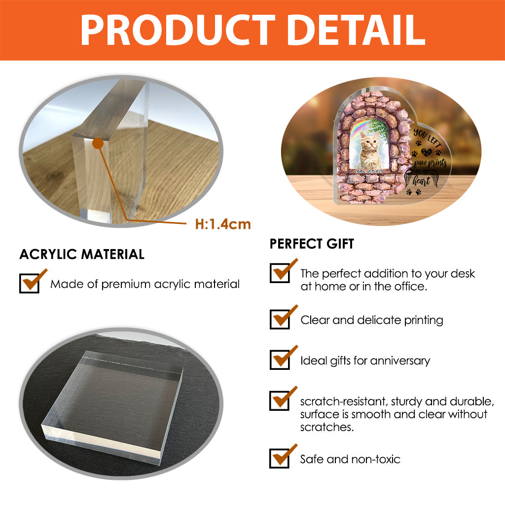 Nicht mehr an meiner Seite – Personalisierte Acrylplakette in Hundeform