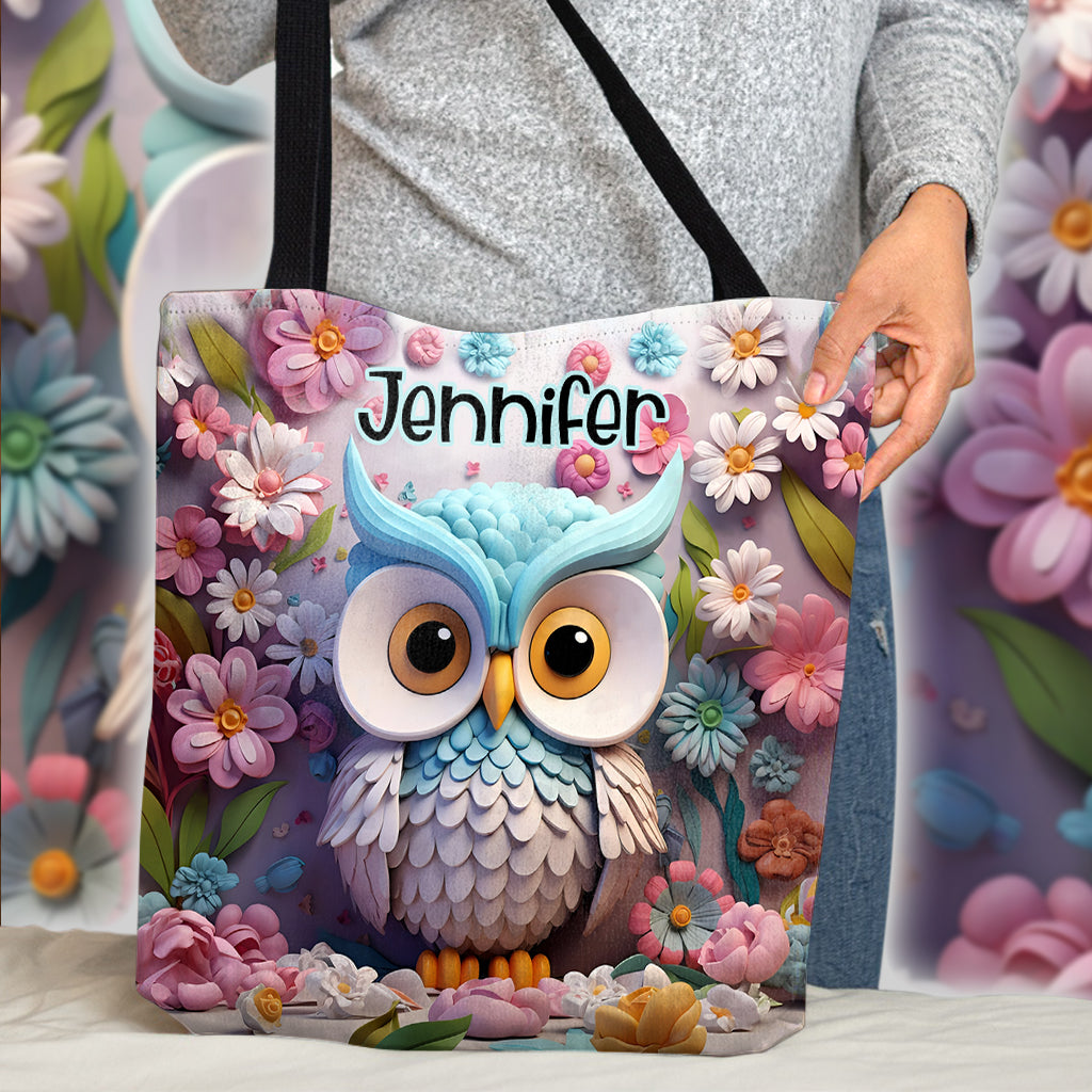 Coole Eule – Personalisierte Eulen-Tragetasche