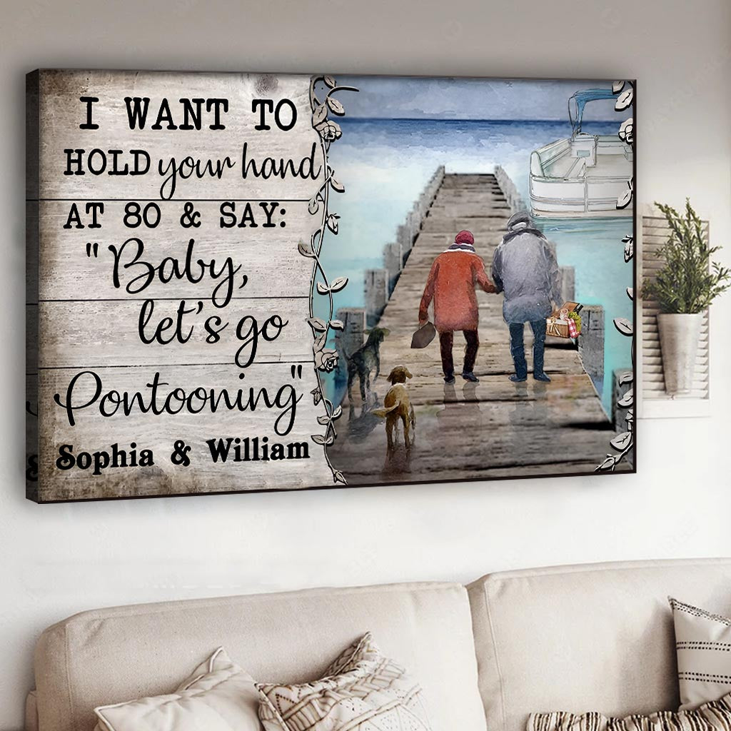 Auf zum Pontonbootfahren – Personalisierte Ponton-Leinwand und Poster