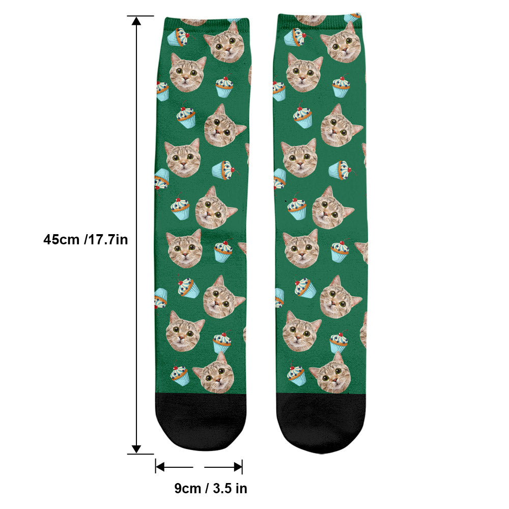 Lustiges Katzenmotiv – personalisierte Socken