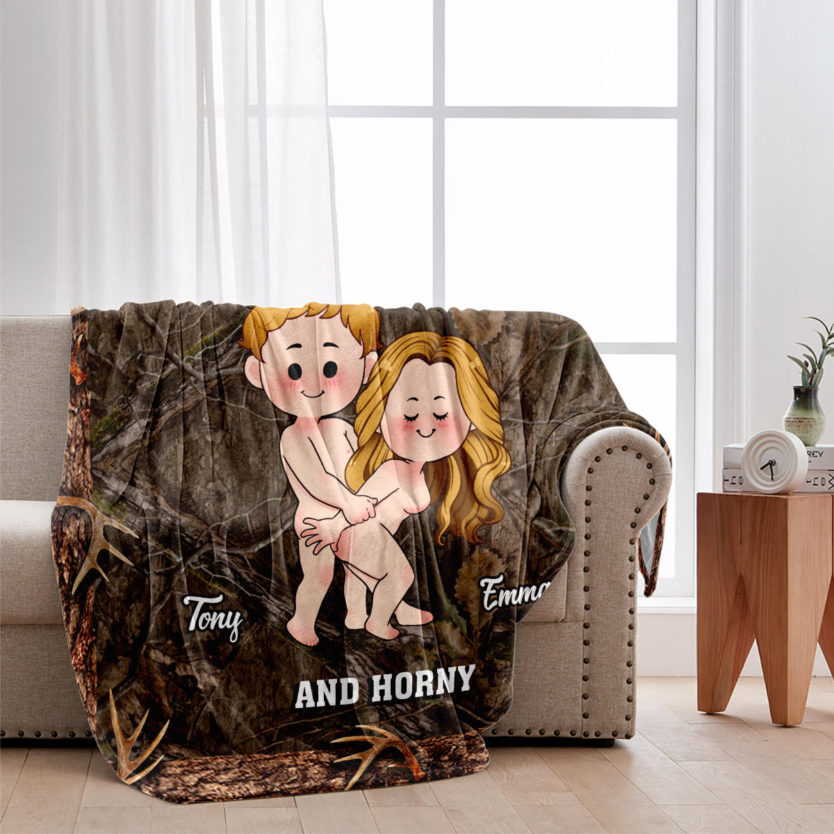 Du bringst mich zum Lächeln – personalisierte Jagddecke