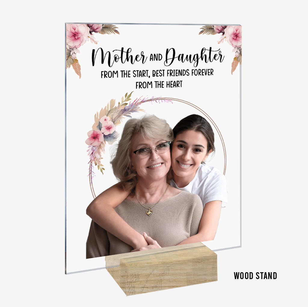 Mutter und Kinder – Personalisierte transparente Acrylplakette für die Mutter