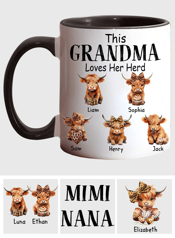Oma/Nana/Mimi... liebt ihre Herde – personalisierte Tasse mit Oma-Akzent