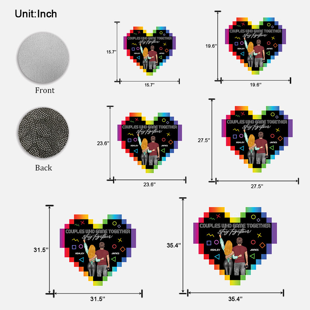Gemeinsam spielende Paare bleiben zusammen – Personalisierte Fußmatte in Videospielform