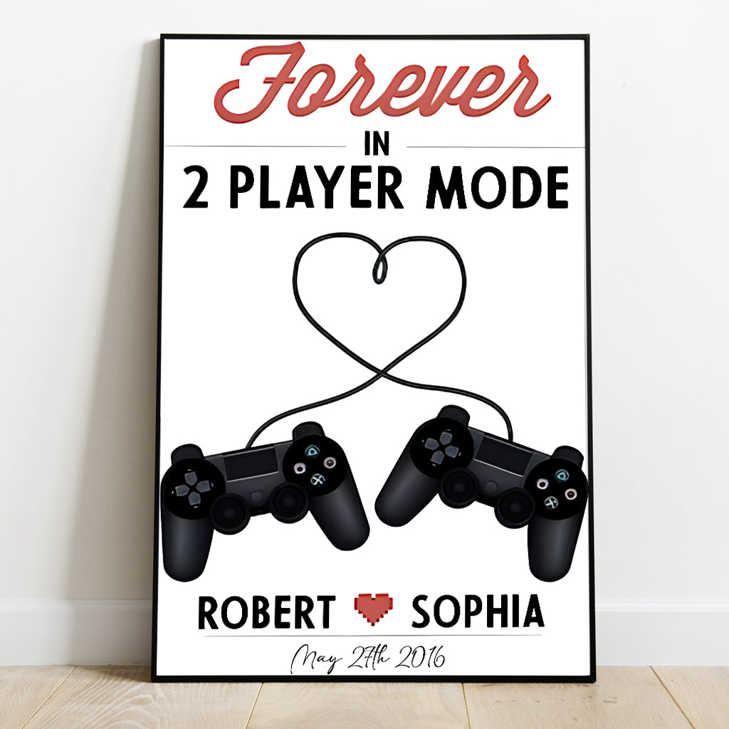 2-Spieler-Modus – Personalisierte Videospiel-Leinwand und Poster