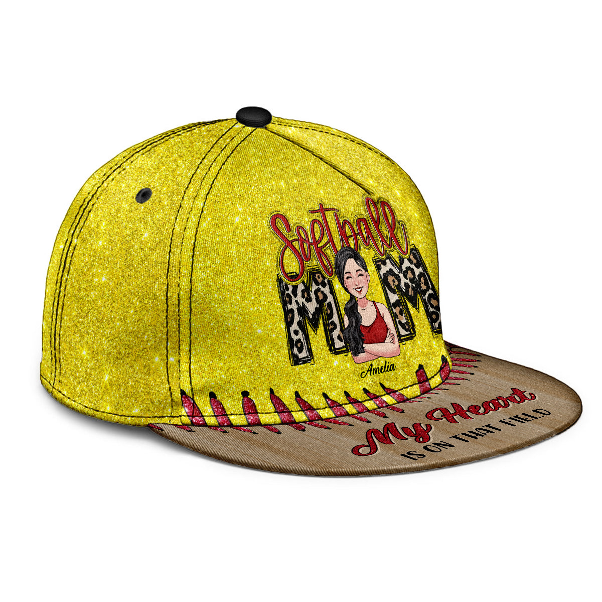 Softball-Liebe – Personalisierte Softball-Snapback-Jacke