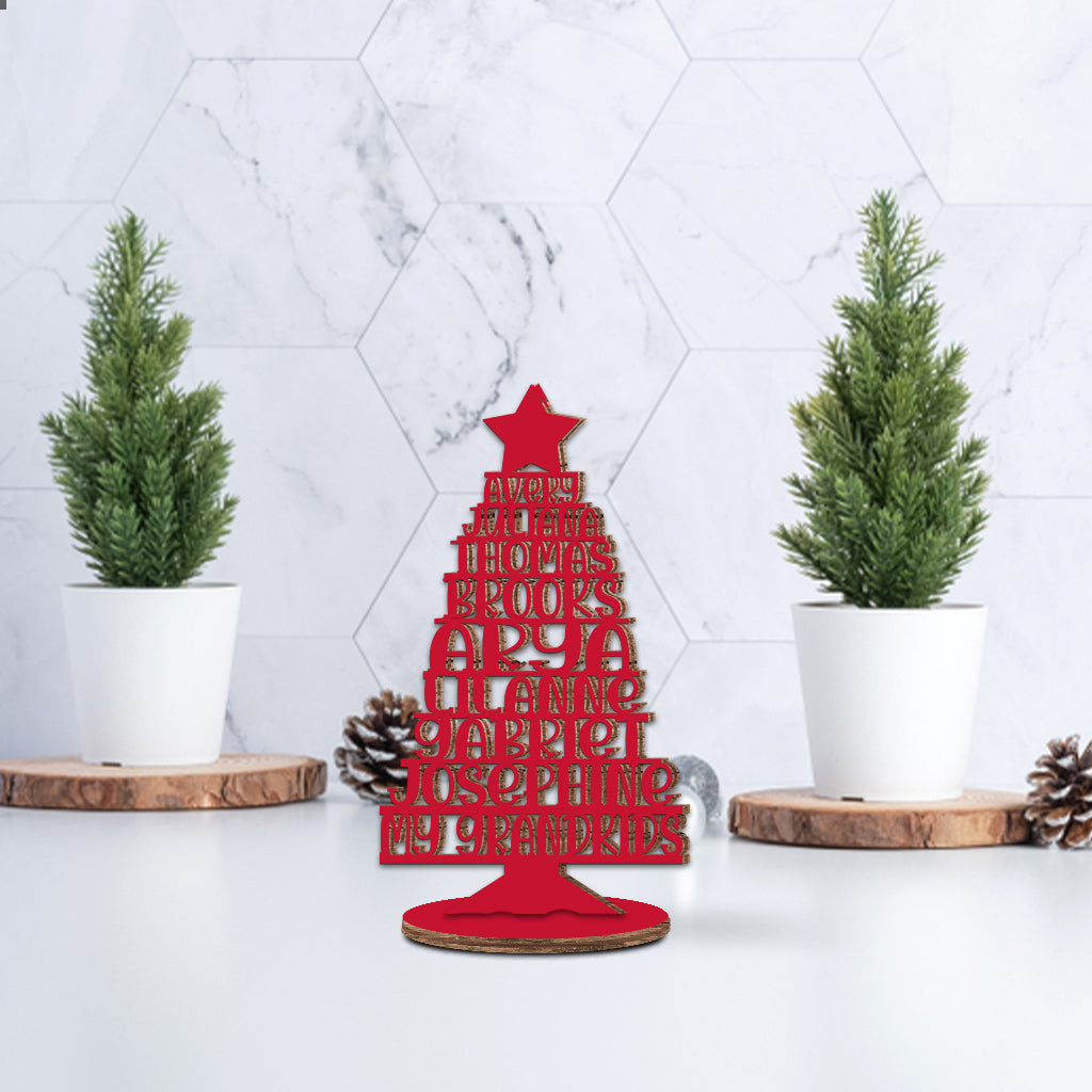 My Grandkids - Gift for grandma - Personalized Freestanding Wood Plaque