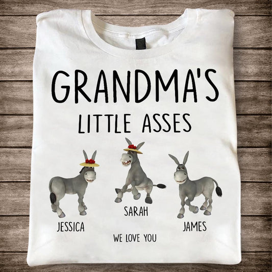 Little Asses - Gift for dad, grandpa, mom, uncle, aunt, grandma - Personalized T-shirt And Hoodie