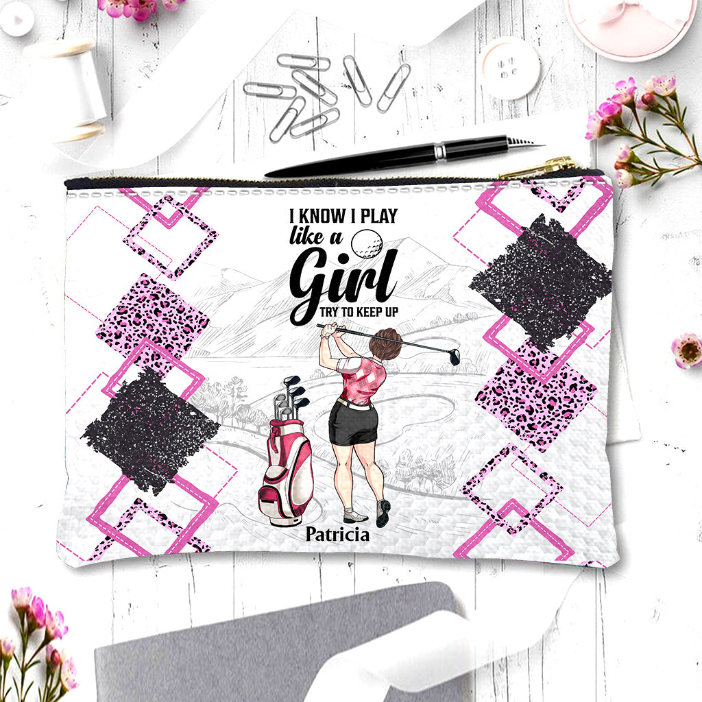 Golf Instruction - Golf gift for her, girlfriend, wife, daughter - Personalized Pouch