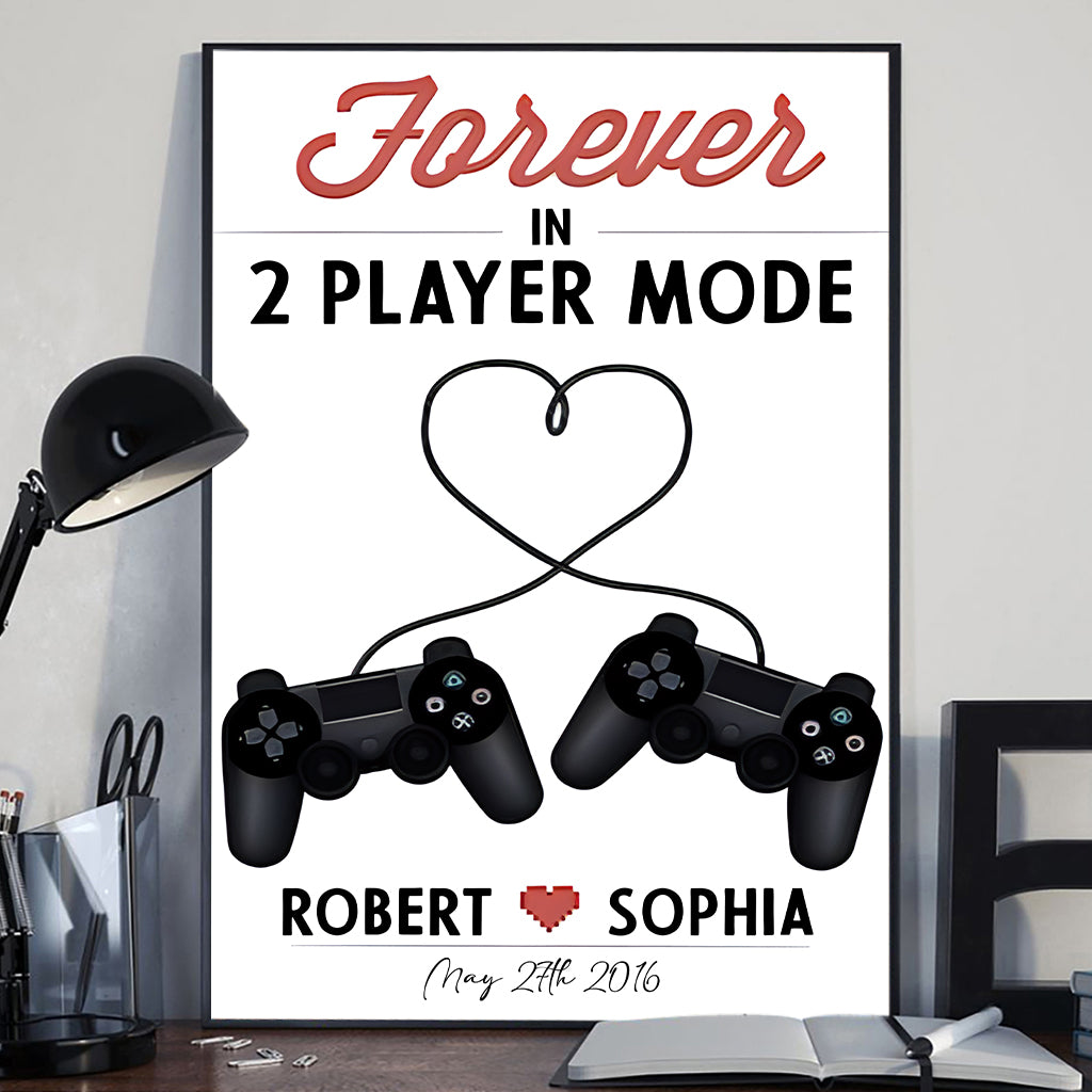 2-Spieler-Modus – Personalisierte Videospiel-Leinwand und Poster