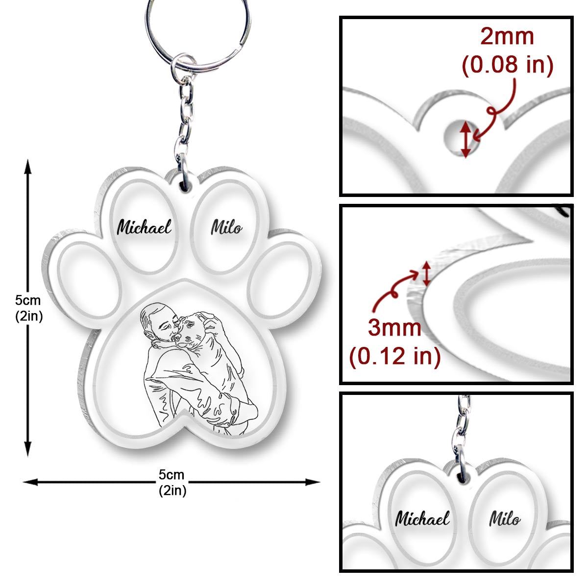 Fellbaby – personalisierter Hunde-Schlüsselanhänger