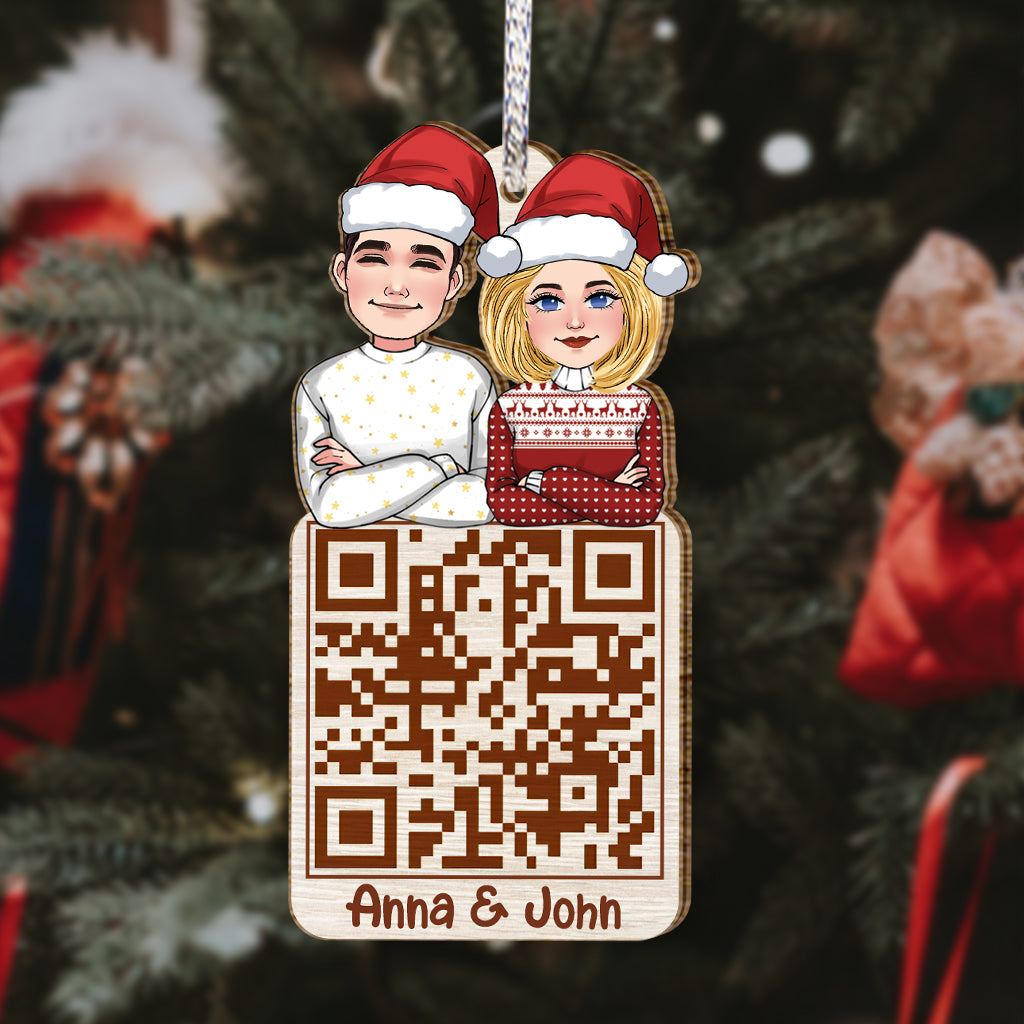 Weihnachtspaar-QR-Code – Personalisierter Weihnachtsschmuck für Paare
