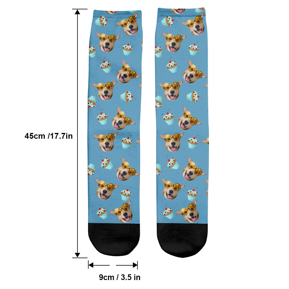 Lustiges Symbolmuster – personalisierte Hundesocken