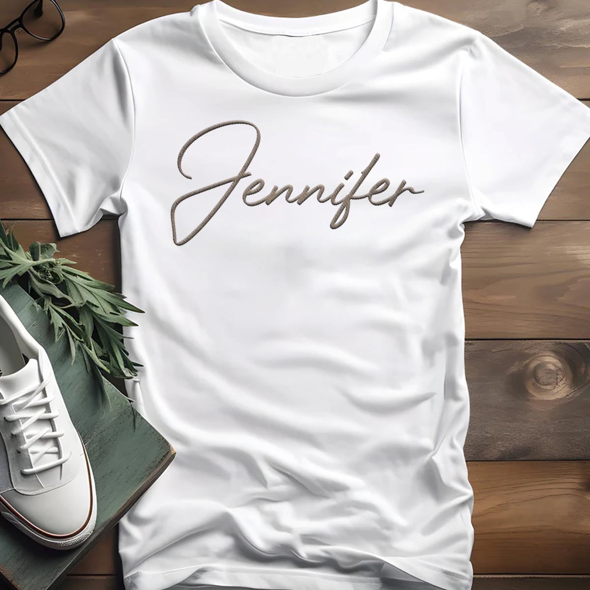 Custom Name - Personalized granddaughter Embroidered T-shirt