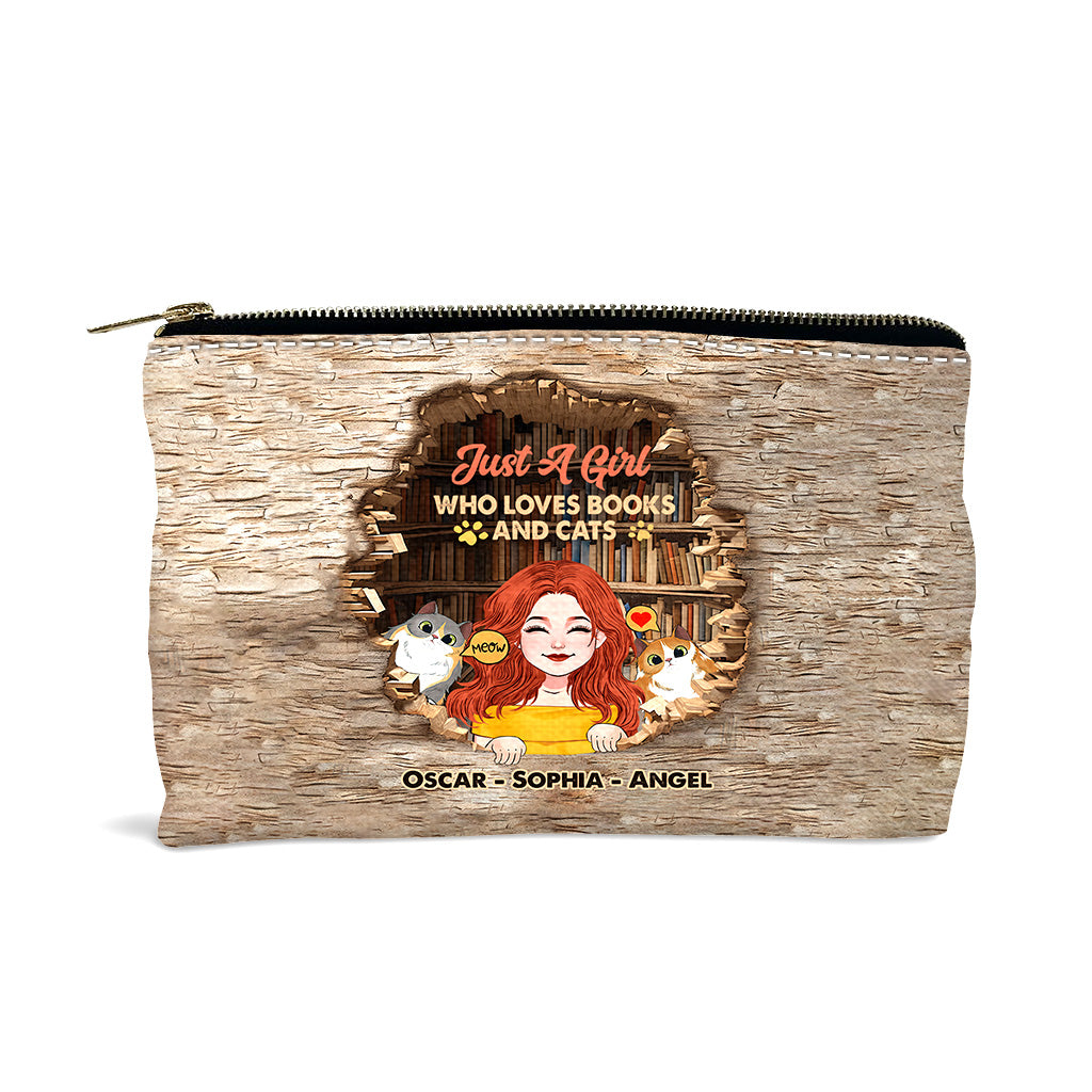 Ich liebe Bücher und Katzen – personalisierte Buchtasche