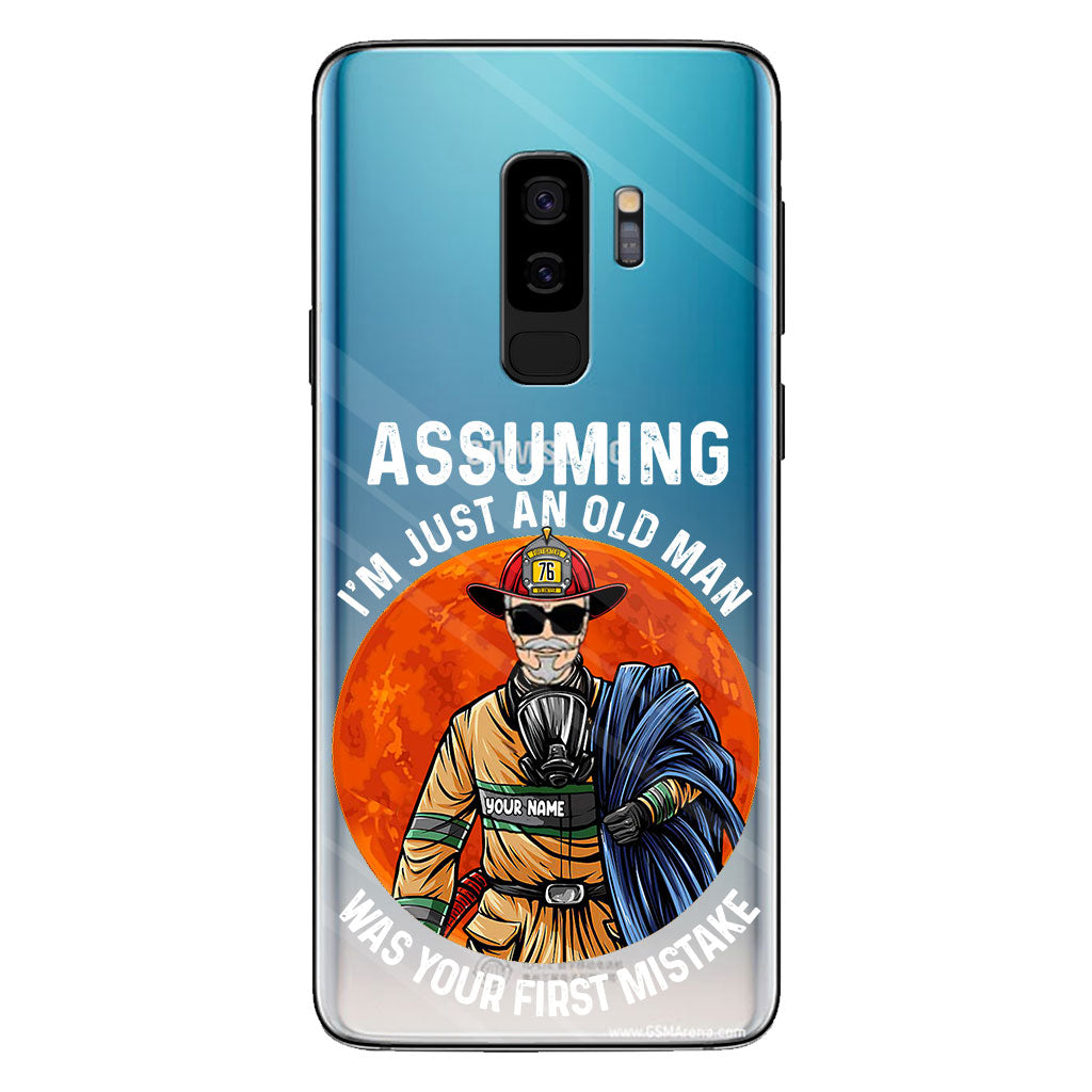 Your Mistake - Personalized Firefighter Clear Phone Case