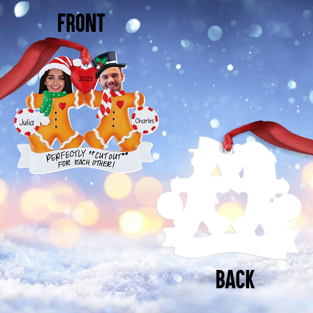 Perfectly Cut Out For Each Other - Personalized Couple Ornament