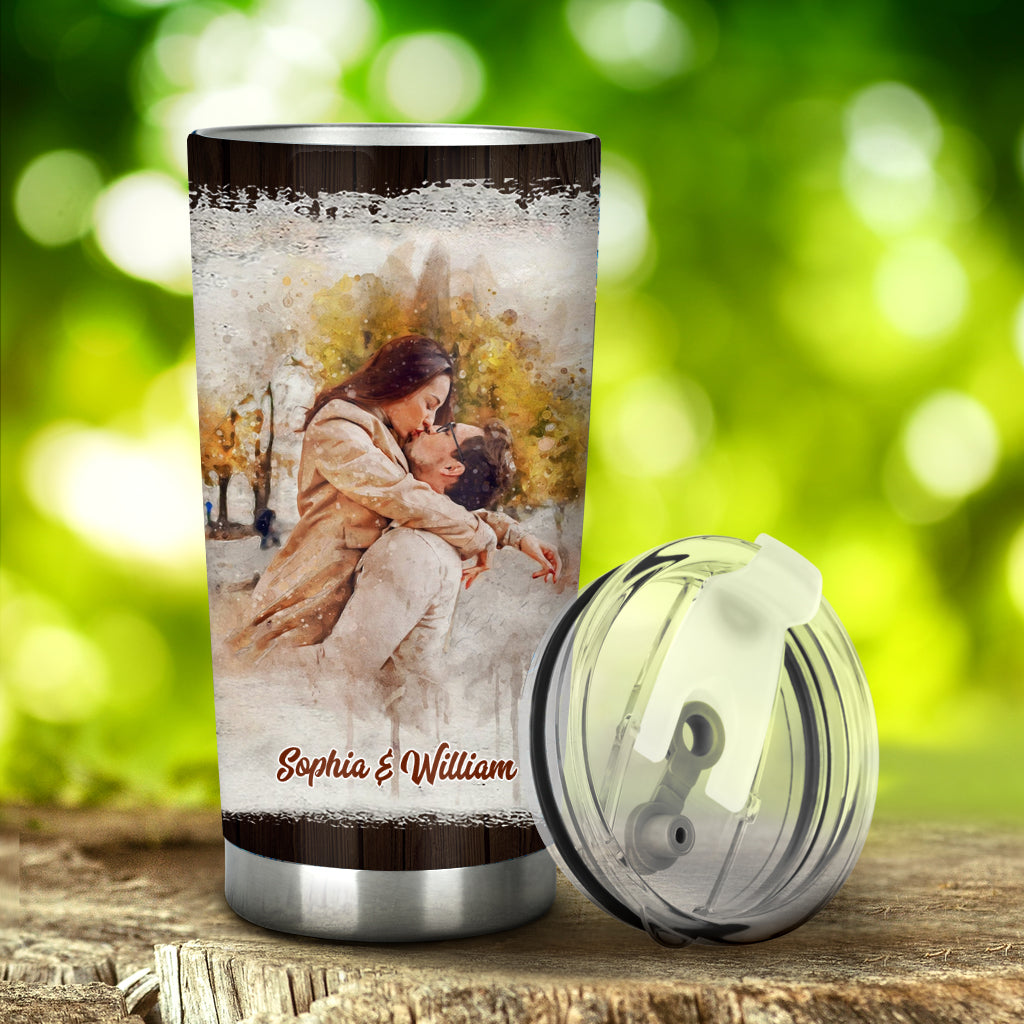 Der Tag, an dem ich dich traf – Personalisierter Pärchenbecher