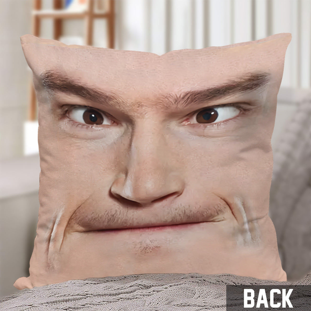 Funny Face Zoom In - Personalized Throw Pillow