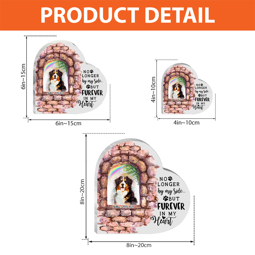 Nicht mehr an meiner Seite – Personalisierte Acrylplakette in Hundeform