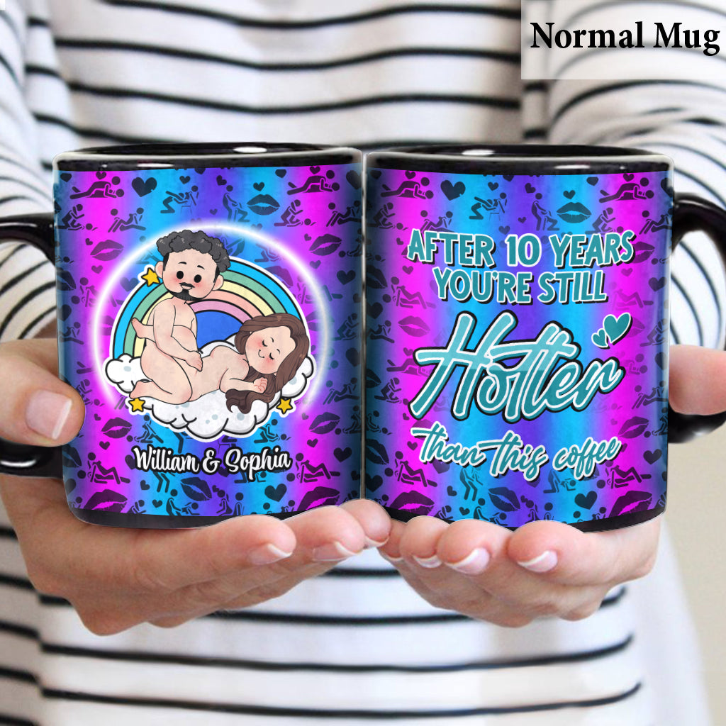 Du bist immer noch heißer als dieser Kaffee - Personalisierte Tasse für Paare