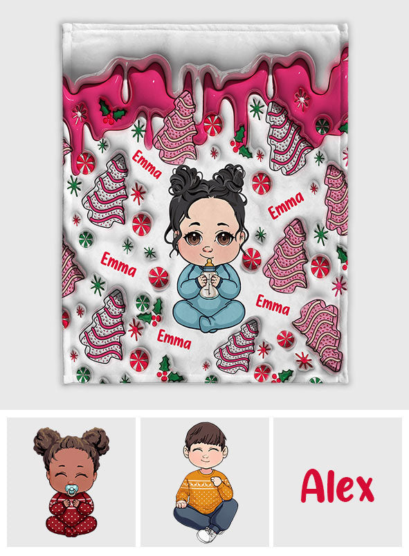 Frohe Weihnachten, Kinder – personalisierte Kinderdecke
