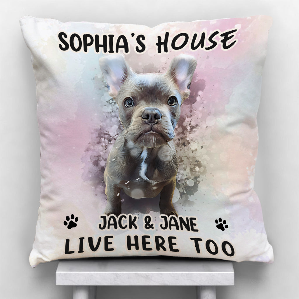 Mein Haus – Personalisiertes Hunde-Dekokissen