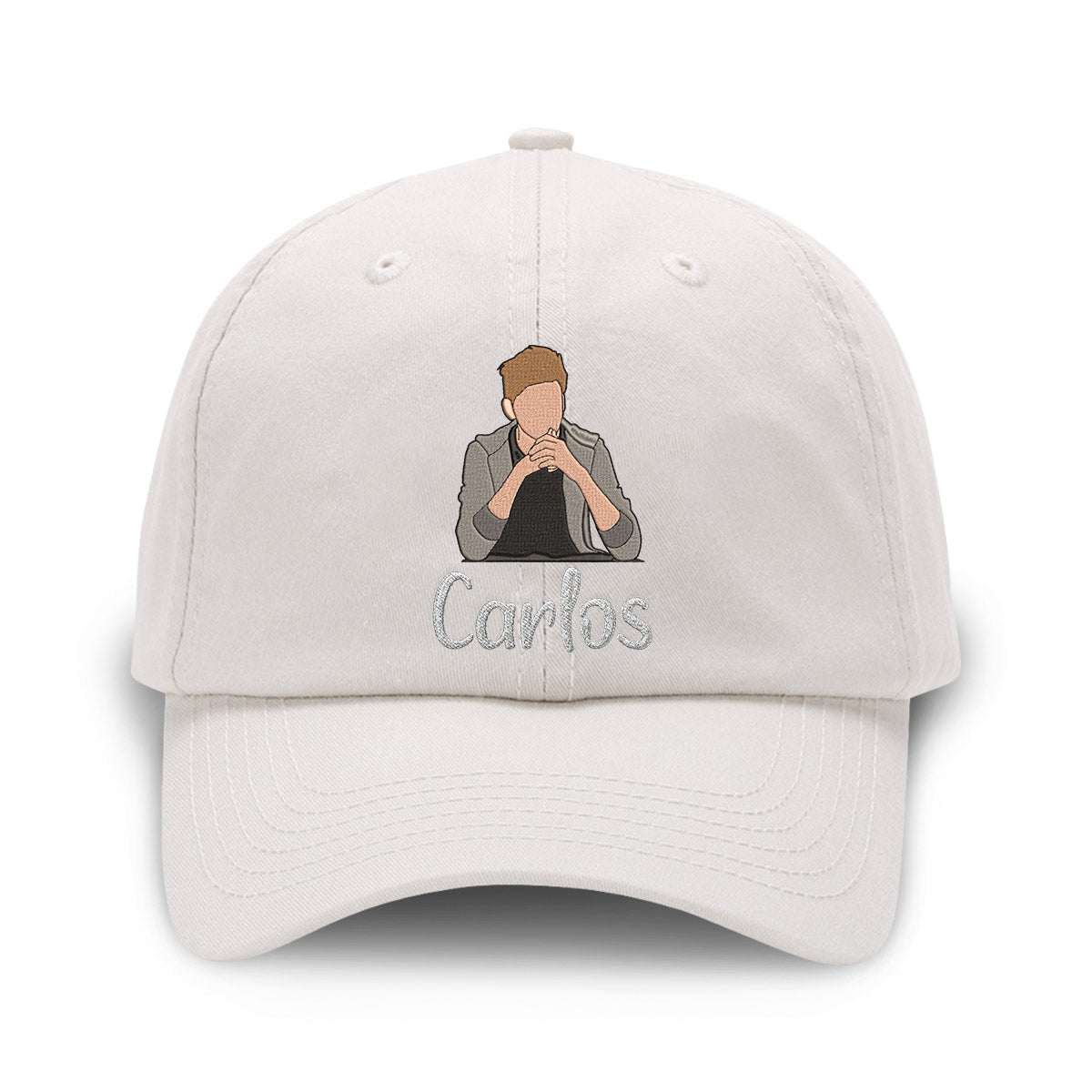 Individuelles 2D-Foto – Personalisierte, bestickte klassische Onkel-Kappe